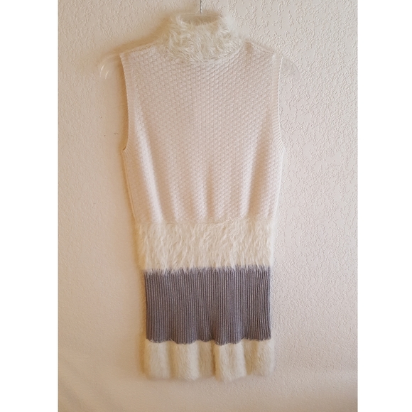 Diane Von Furstenberg Plush Dress Look 11 Ivory S - Picture 4 of 11